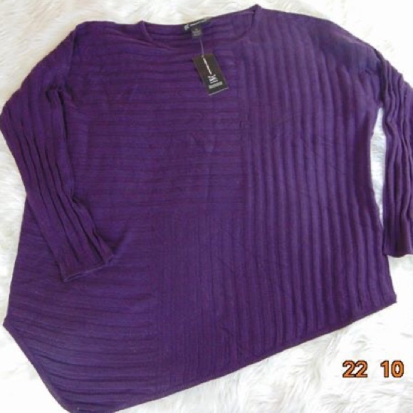 I.N.C NWT ASYMMETRICAL RIBBED BOAT NECK SWEATER M - Picture 2 of 5